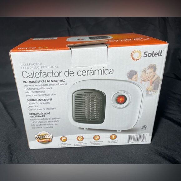 NEW Soleil MH-08W 250 Watts Personal Electric Ceramic Space Desktop Heat… - Picture 4 of 11